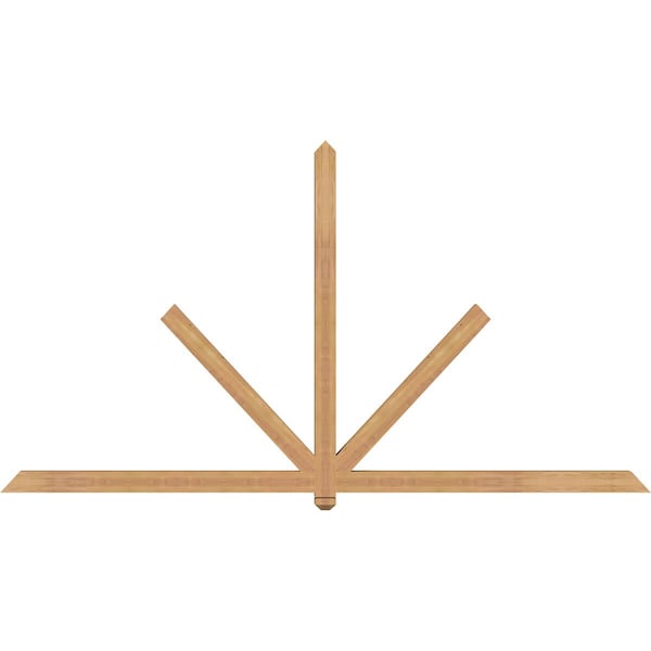 Ekena Millwork Kennewick Timber Gable Bracket, Western Red Cedar, 108"W x 58"H x 3 1/2"D x 3 1/2"F, 13/12 Pitch GBW108X58X0404KEN00SWR - main